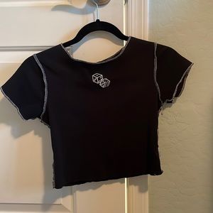 Black and white forever 21 shirt